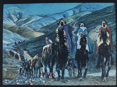 DIE DREI WEISEN MÄNNER UM 1890 Magische Laternenfolie CHRISTLICHE RELIGION TISSOT