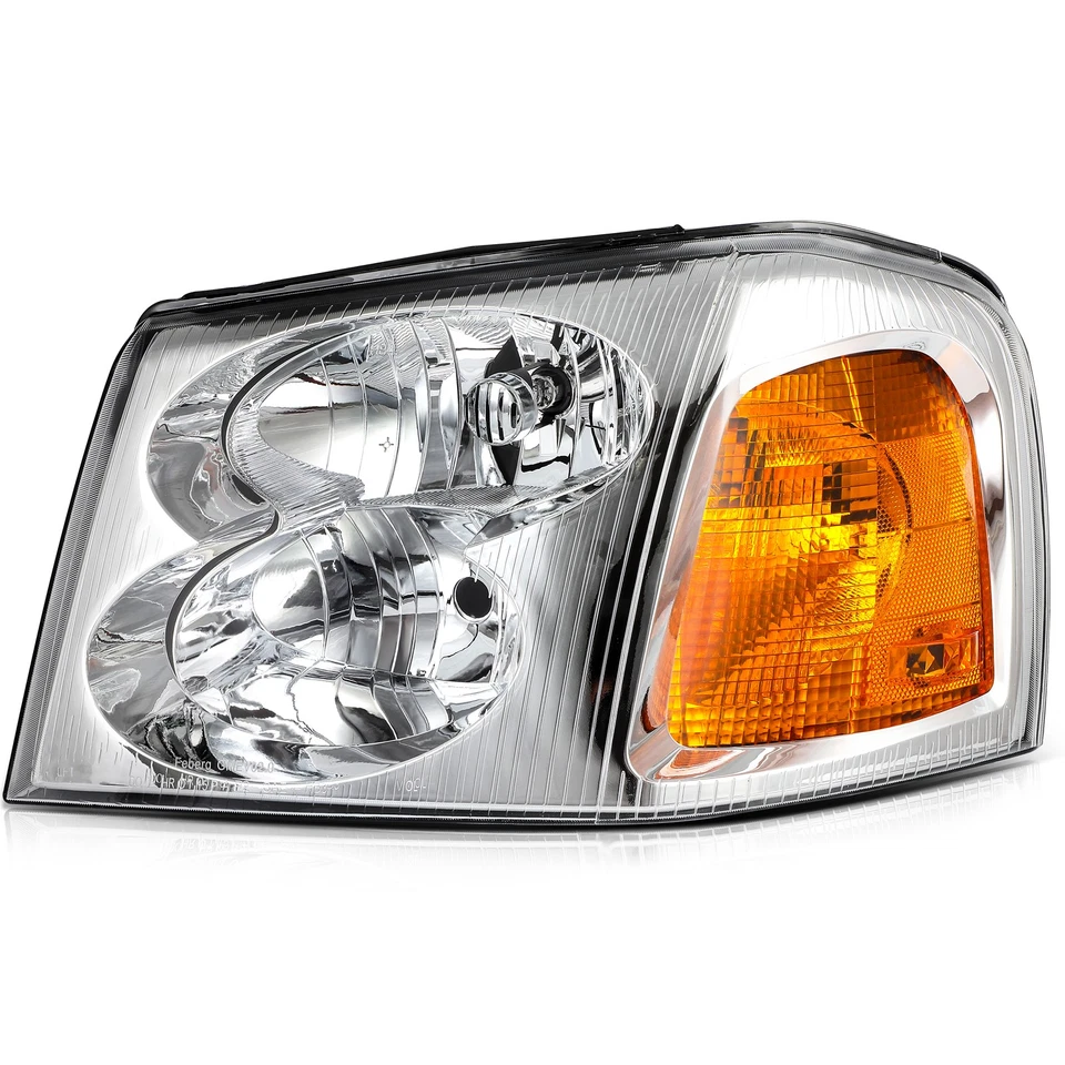 Par de montaje de faros para GMC Envoy 2002-2009 carcasa cromada Foto 2 de 4