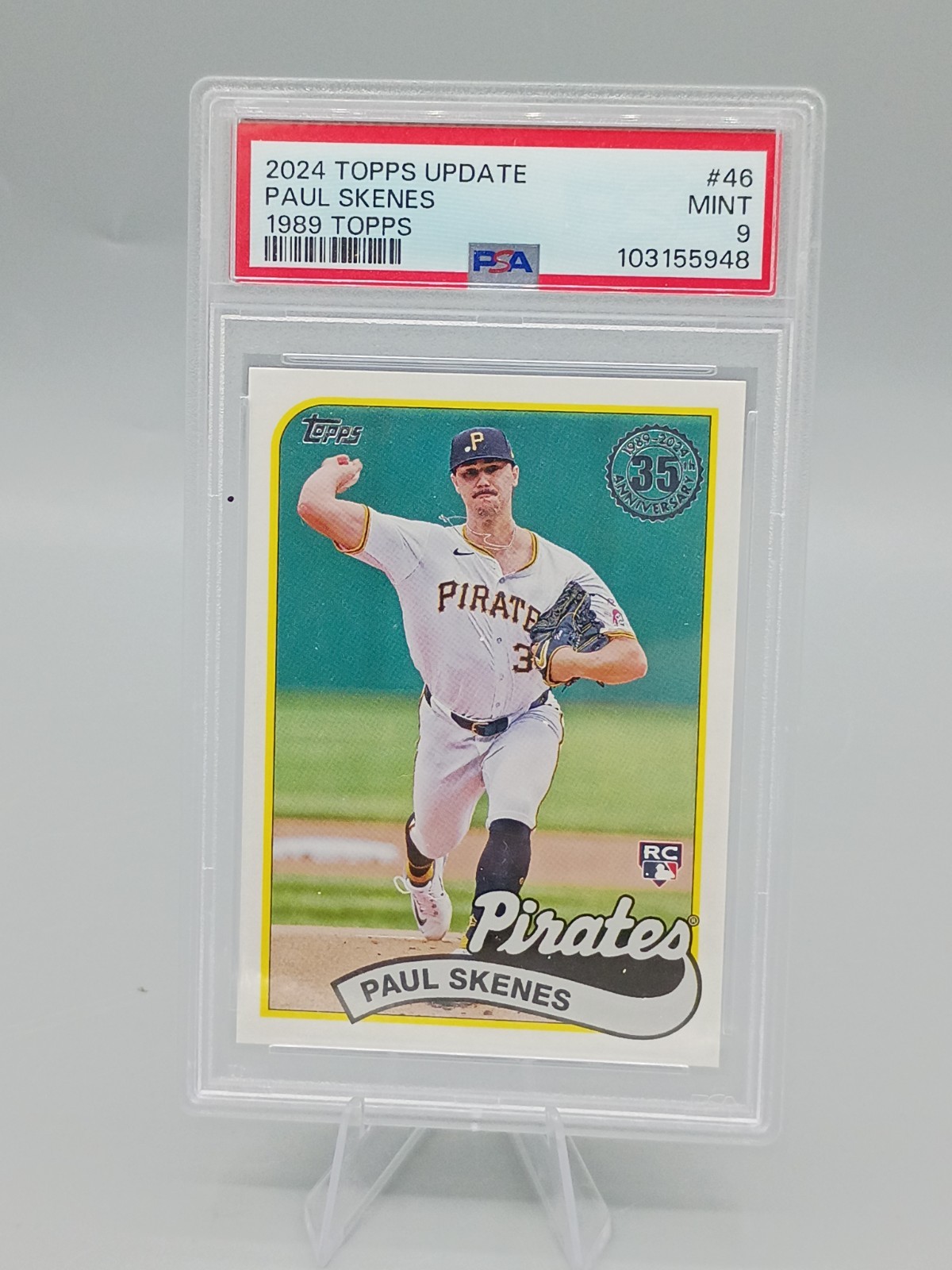 Paul Skenes Topps 1989 Rc PSA 9 view 1