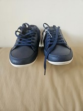 LACOSTE CHAYMON NAVY BLUE WHITE RUBBERSOLE ORTHOLITE MENS SNEAKERS US SIZE 11.5D