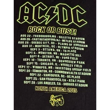AC/DC Rock or Bust Tour 2015 North America Concert Band T-Shirt