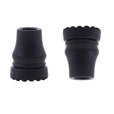 Rubber Cane Tips 7/8 Inch Heavy Duty cane tips for 7/8'' walking stick, Black 