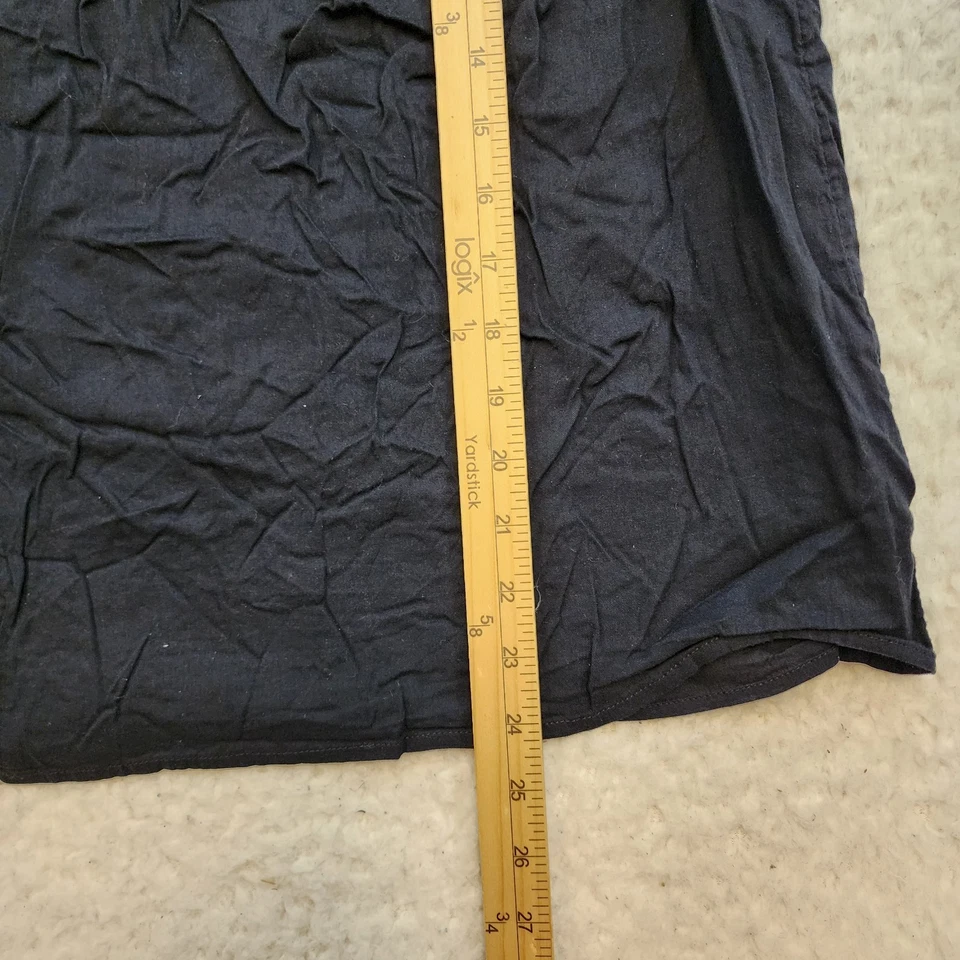 Camiseta sin mangas Babydoll Y2K azul marino antiguo babero encaje cuello L negra caprichosa gótica bruja Foto 2 de 4