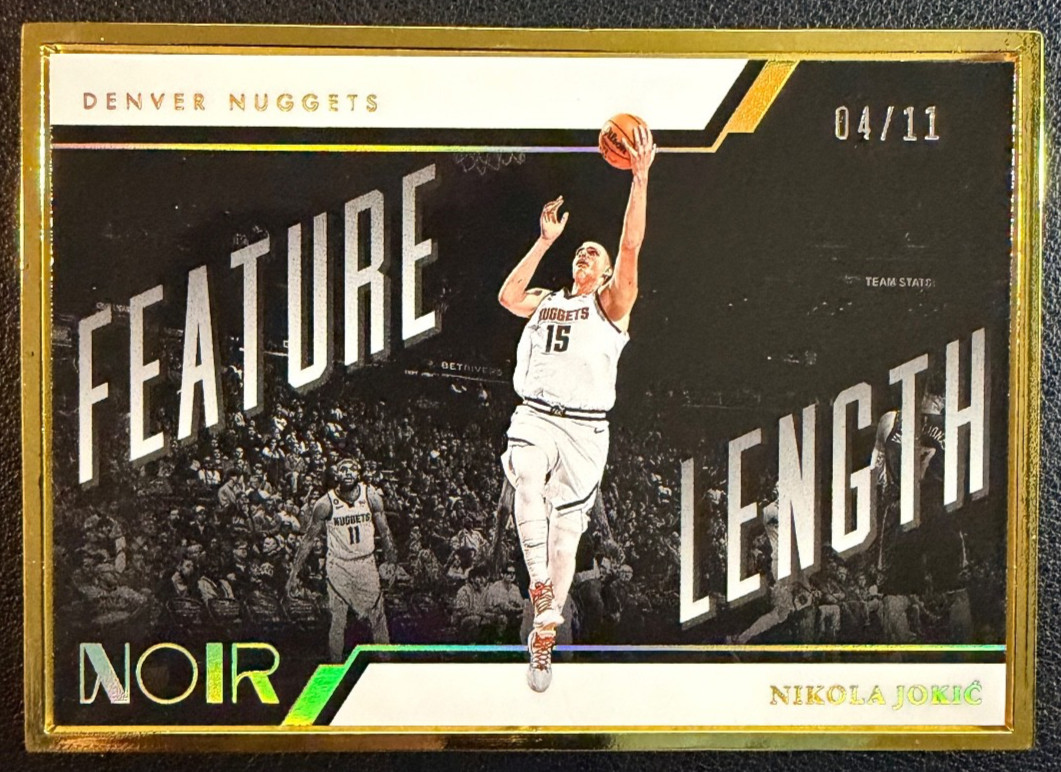 NIKOLA JOKIC 2022-23 Panini Noir Feature Length Metal Frame FOTL Parallel 04/11