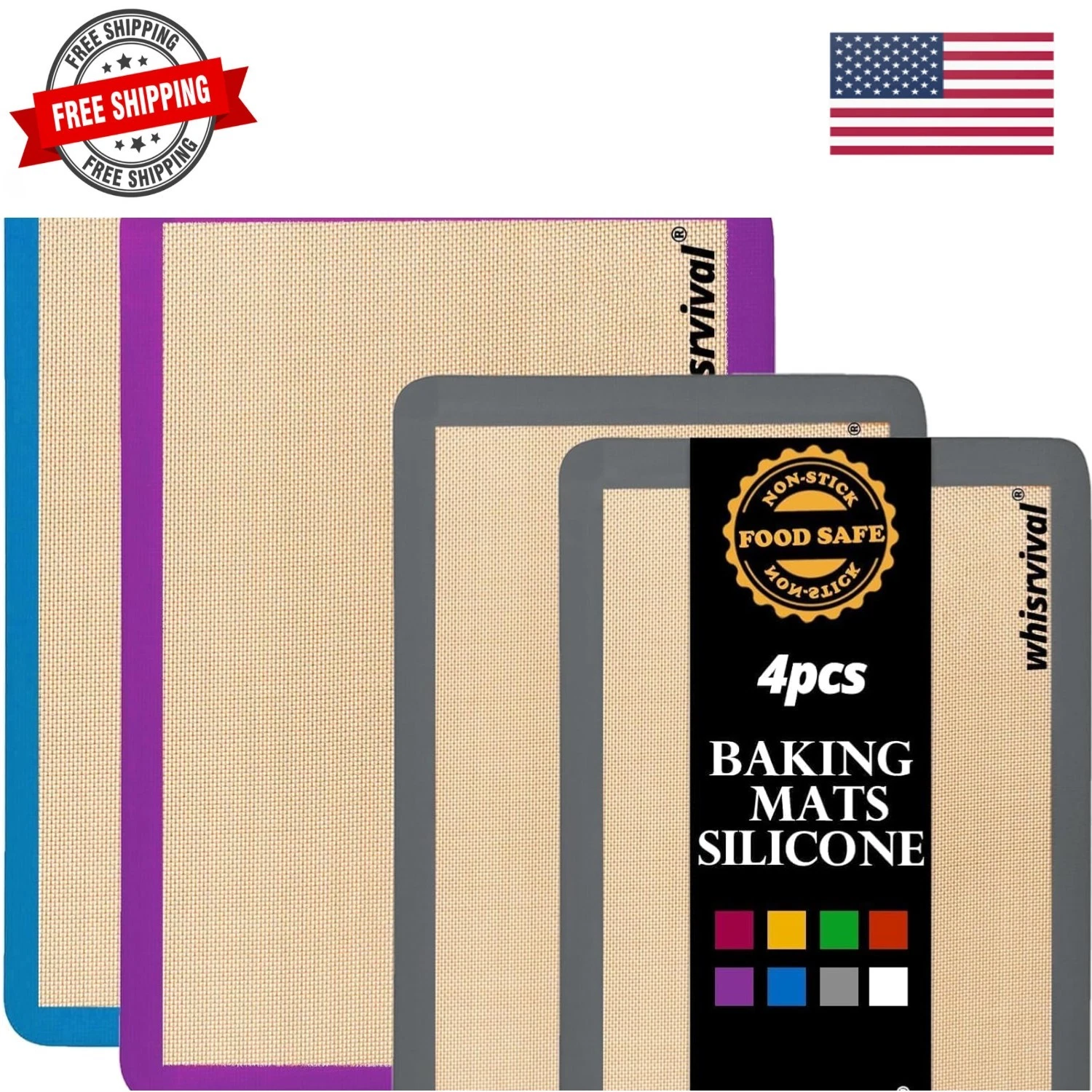 4 Pack Silicone Baking Mat, Non-Stick Silicone Baking Sheet, Food Safe Silico...
Opens in a new wind