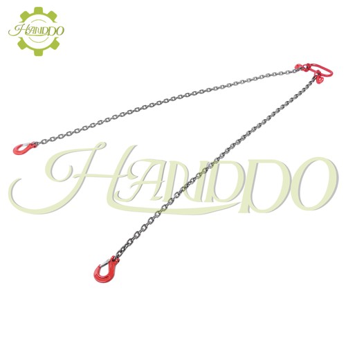 6FT Catena Sling 5/16" Doppia Gamba con Ganci a Mano Catena a Fionda 6600lbs G80 Rosso - Foto 2 di 13