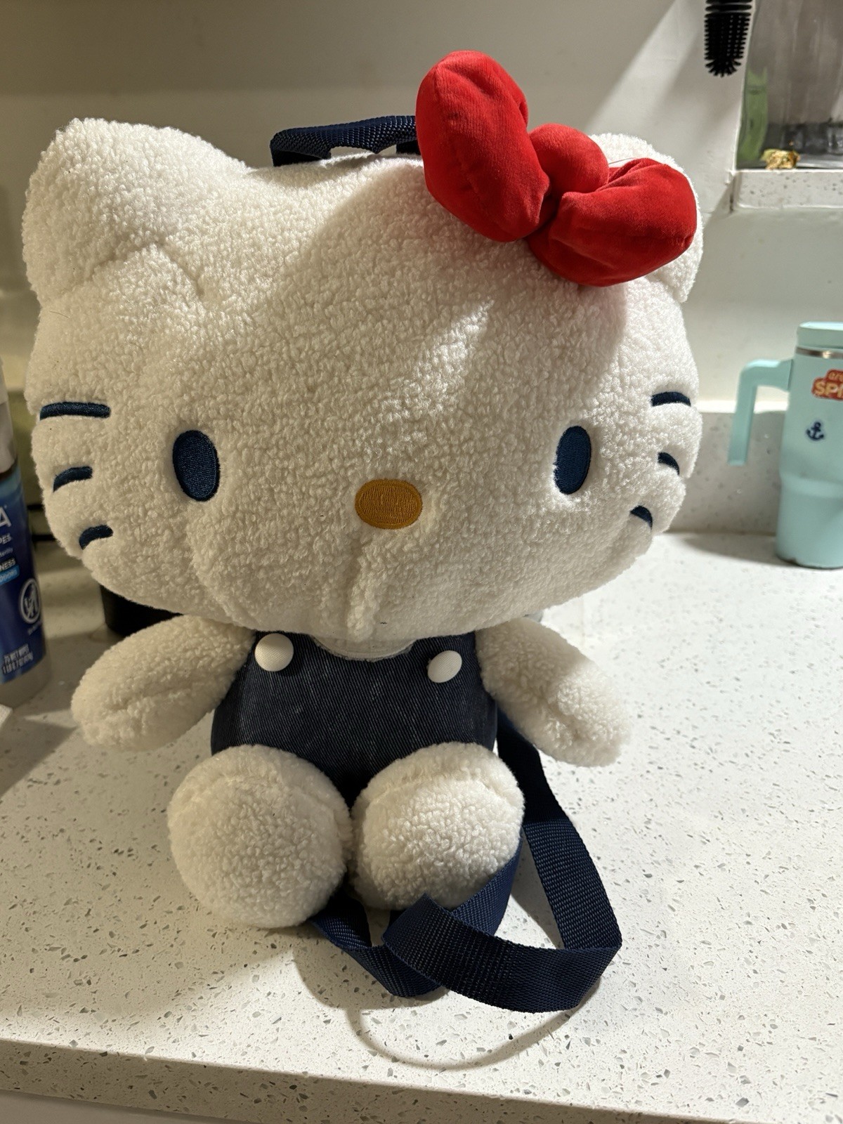 Hello Kitty Denim Backpack Hot Topic Exclusive Sa… - image 1