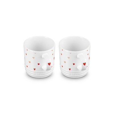 LeCreuset 2er-Set Becher Hearts aus Steinzeug 350ml
