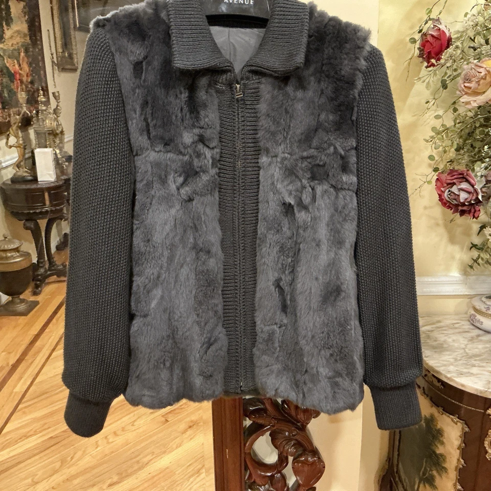 Chaqueta de piel de conejo genuina de colección talla XS Foto 4 de 4