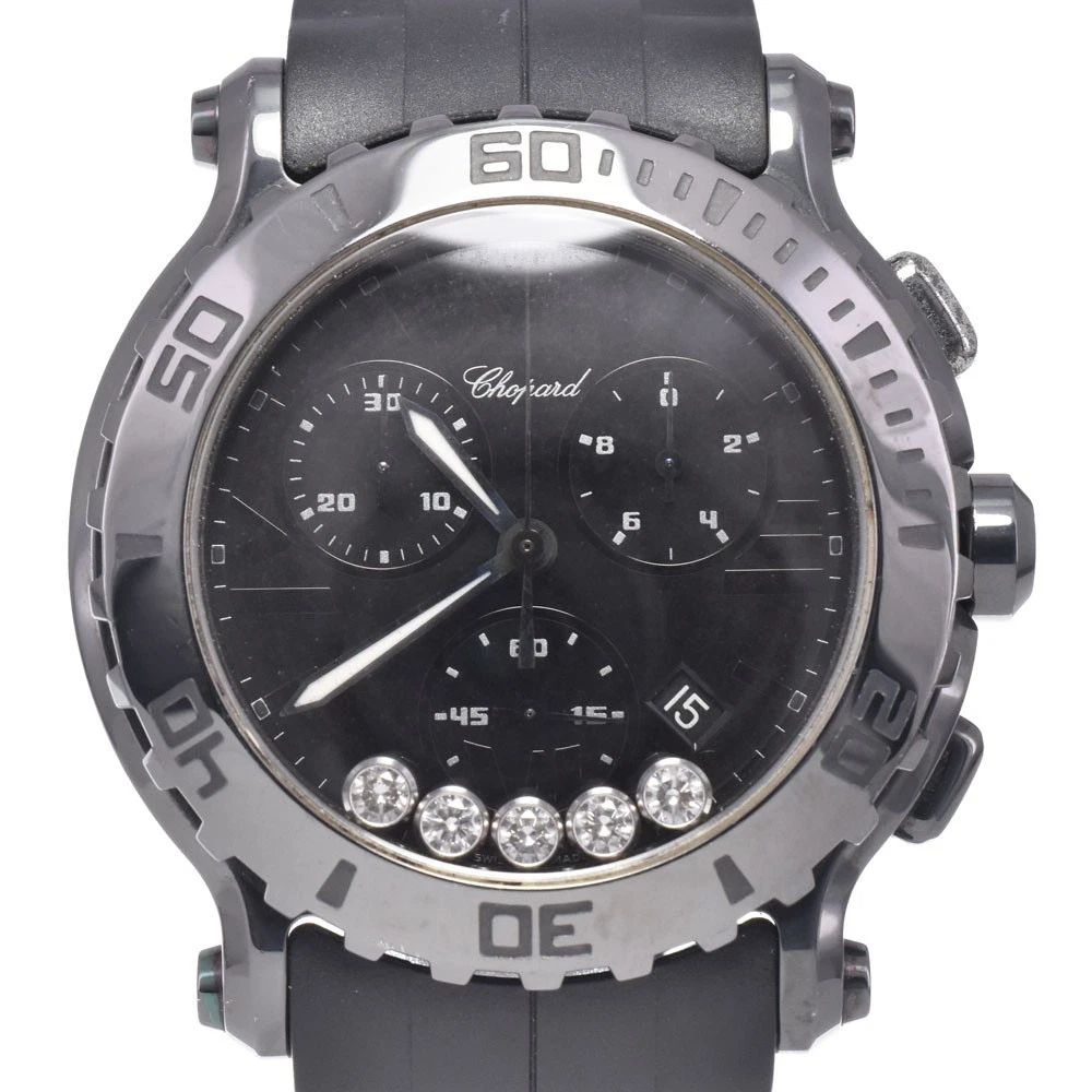 Chopard Happy Sport Rubber Band Stainless Steel Case Wristwatches