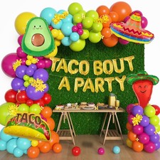 Mexican Fiesta Party Balloon Garland Arch Kit 169Pc, Globos Cinco De Mayo Fiesta
