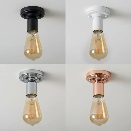 Vintage semi flush mount light E27 ceiling light metal chandelier