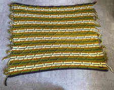Vintage 1970's Navajo Diamonds Style Crochet Afghan Throw Blanket 67"x61" Aztec