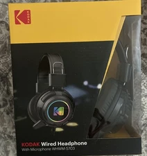 Kodak Wired Headphones With Microphone WHWM-5703 | NEW | Over-Ear Stereo Headset