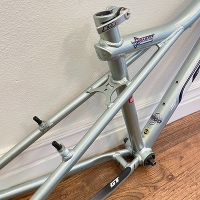 Vintage GT Ricochet Frame MTB Mountain Bike Frame Silver 12.5 XS