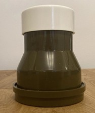 Pressa per hamburger vintage anni 80 Hamilton Dale 'BEL' in plastica con dischi di cera. Senza scatola.