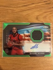 2023-24 Topps Chrome OTE Jahzare Jackson Green Auto Jersey Patch Refractor /75