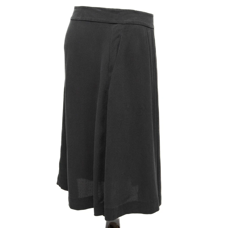 Falda plisada Eileen Fisher negra crepé seda talla mediana Foto 4 de 4