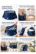 Foldable Foot Soak Bucket, Portable Multi-Purpose Basin