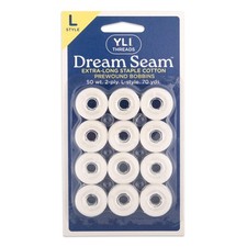 Natural White YLI 50wt Egyptian Cotton Quilting Thread L Style Prewound Bobbin