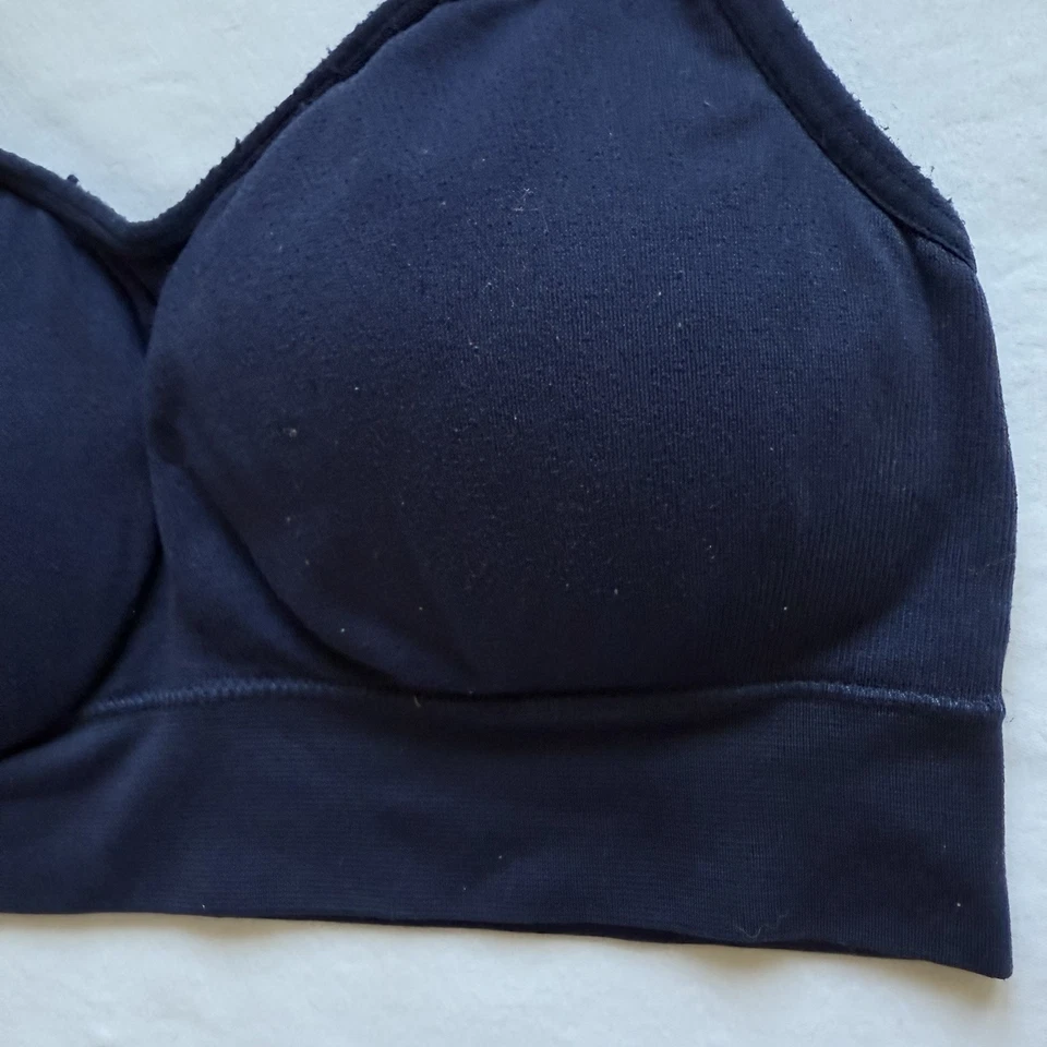 Sujetador deportivo Jockey S almohadillas extraíbles correas ajustables azul marino elástico Foto 4 de 4