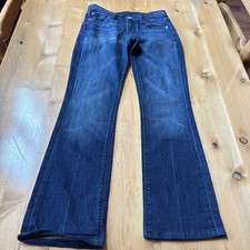 Women's 7 Seven for all mankind Mia jeans sz 27 Dark Wash Embroidered Pockets