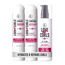 - Shampoo & Conditioner Set with All in One Curl Cream Styler for Kinky & Coily