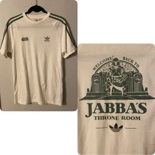 ADIDAS Originals Star Wars JABBA’s Throne Room White Graphic T-shirt Size XS Men