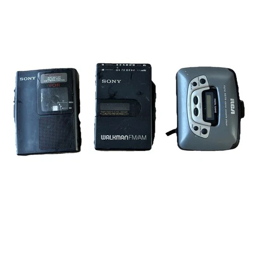 VTG Sony RCA Walkman AMFM Radio Lot Cassette Player Bundle of 3 *For Parts