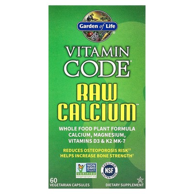 Vitamin Code , RAW Calcium , 60 Vegetarian Capsules