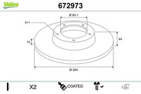 Valeo 2X Bremsscheibe Voll Hinterachse FüR Opel Astra K Sports Tourer B16
