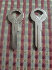 Vintage Nos Ford V8 Winged V Round Head Key Blanks Usa Uncut Pair 2 1950s...