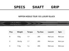 LH TaylorMade P790 Iron R Set Shadowfall 4-PW Nippon Modus Tour 105 Luxury Black — photo 7