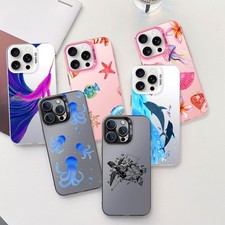 Protective TPU Cover Ocean Theme Phone Case For Samsung S24 S25 iPhone 17 Pro 16