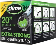 Slime Bike Inner Tube With Puncture 20 Inch - 2 Pack Schrader Valve