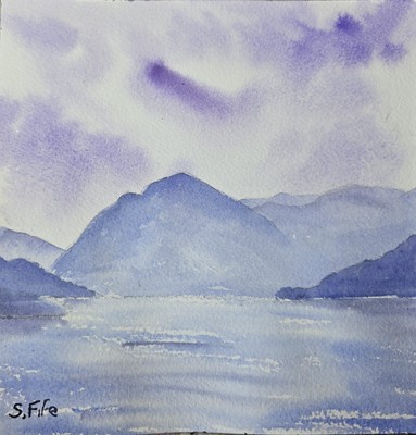 Buttermere - Original Aquarell Gemälde - The Lake District - von Simon Fife