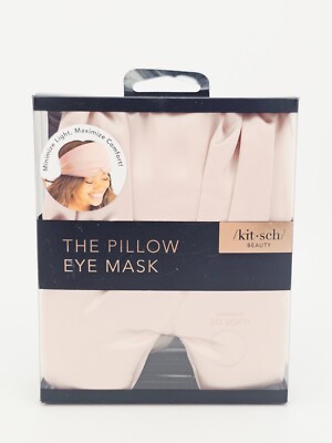 Kitsch Beauty The Pillow Eye Mask Lightweight Pink 1 Count Blush Satin Feel