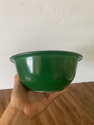 ぼうる Vintage PYREX 322 Green Clear Bottom Nesting Bowl | eBay