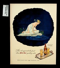 1945 White Rock Sparkling Water Woman Fairy Wings Rock Vintage Print Ad 33963