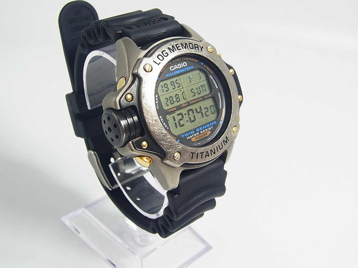 Casio DEP-700 Log Memory Thermo Temp Titanium Qz Diver Watch All