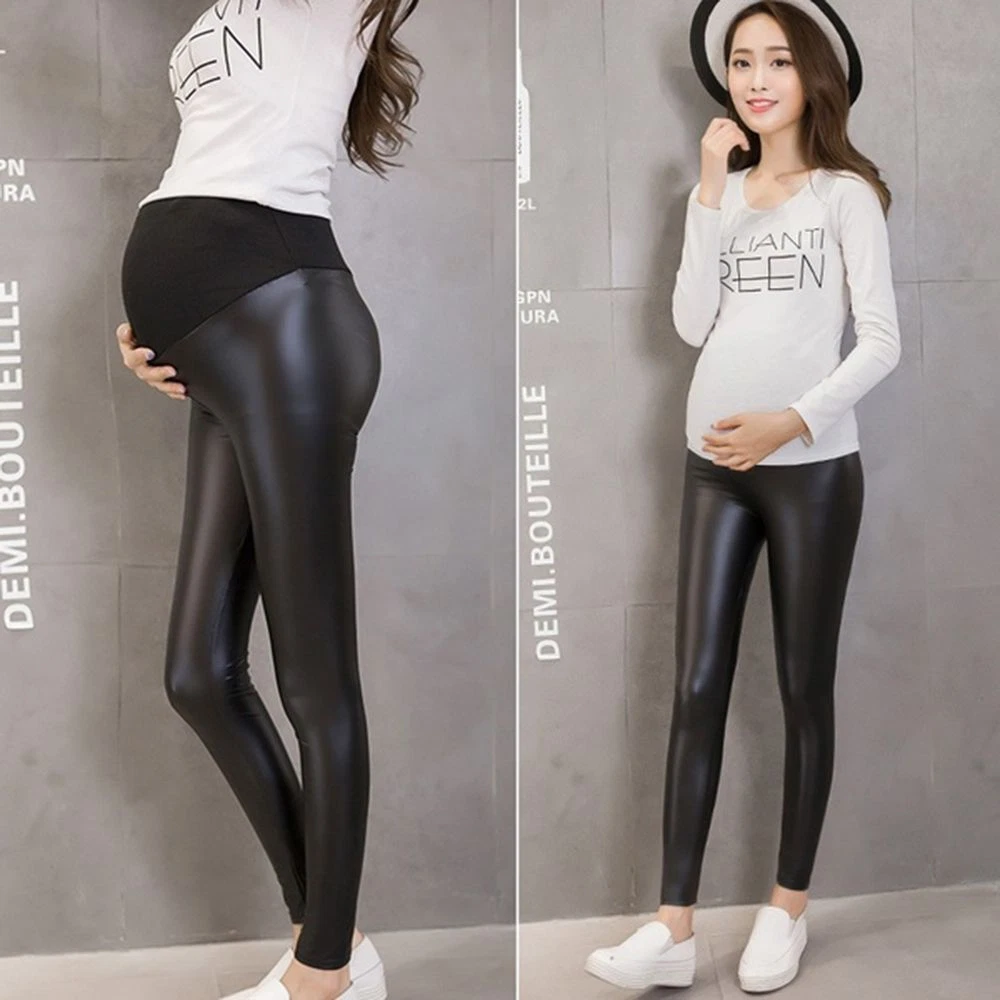 Maternity Leggings Winter Velvet Skinny Pants for Pregnant Women