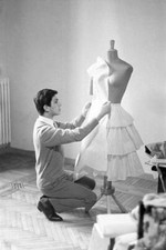 Italian Tailor Valentino Dressing A Mannequin 1959 1 Old Photo
