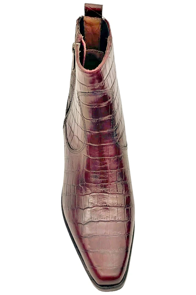 Botín de tacón Donald Pliner para mujer Marisol Western rojo sangre de buey Foto 2 de 3