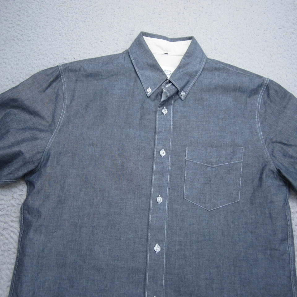 Rag & Bone Shirt Mens S Gray Button Up Work Standard Issue Pocket Casual - Image 4 of 4