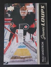 2021-22 Upper Deck Felix Sandstrom French Variant Young Guns Rookie Card #725 