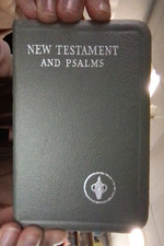 NEW TESTAMENT AND PSALMS SMALL WRITING INSIDE