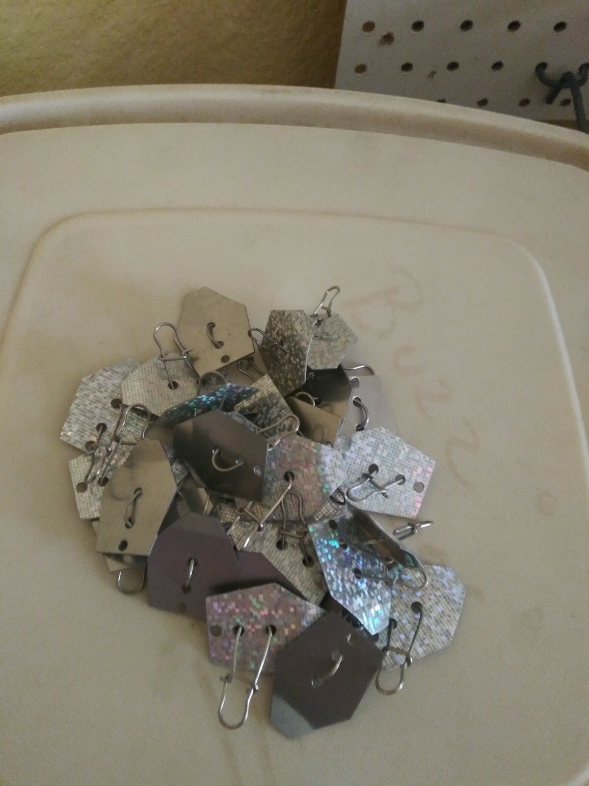 vibrating jig blades 50 silver reflectivew/50lb clip eBay