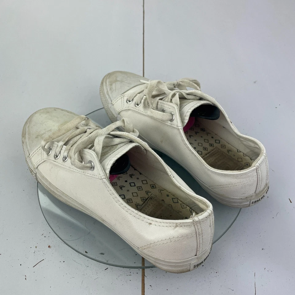 SOULCAL&CO Trainers 7 White Shoes Womens Lace Up Faux Leather Plimsole - Image 4 of 4