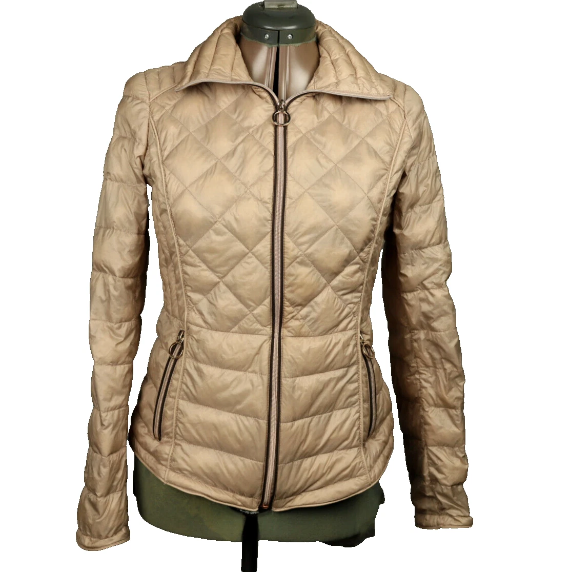 Michael Kors Packable Down Fill Quilted Puffer Jacket Full Zip 