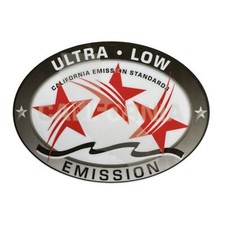 Ultra Low Emission 3 Star California Dot Outboard Graphic Sticker Decal - Red Ultra Low Emission 3 Star California Dot Outboard Graphic Sticker Decal - Red